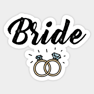 Bride with Diamond Ring Wedding Gift Sticker